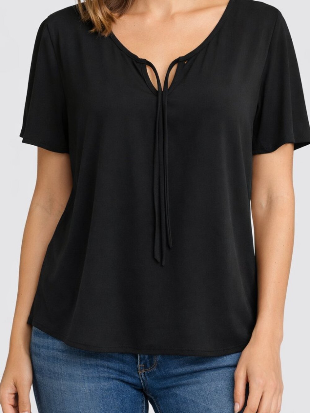 Women's LC Lauren Conrad Tie-Front Flutter Sleeve Top XL NWT